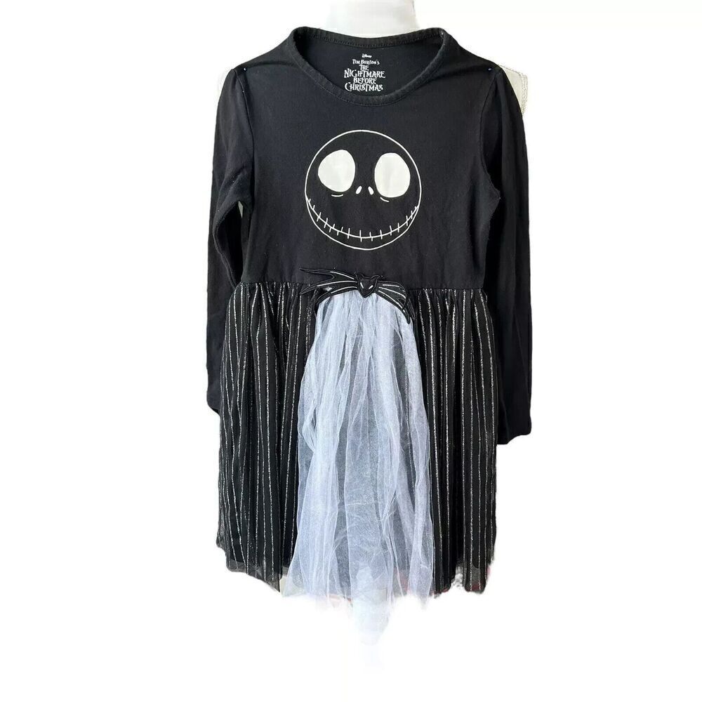 Nightmare before Christmas Jack Skellington long sleeve black dress Size 14/16 L